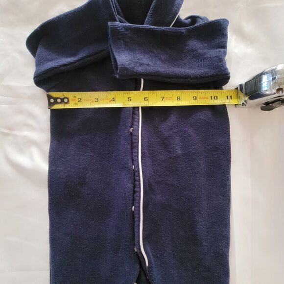 Ralph Lauren Baby Boy Blue Cotton One Piece Snap Collar Sz 9M Preppy Pony - Picture 5 of 11